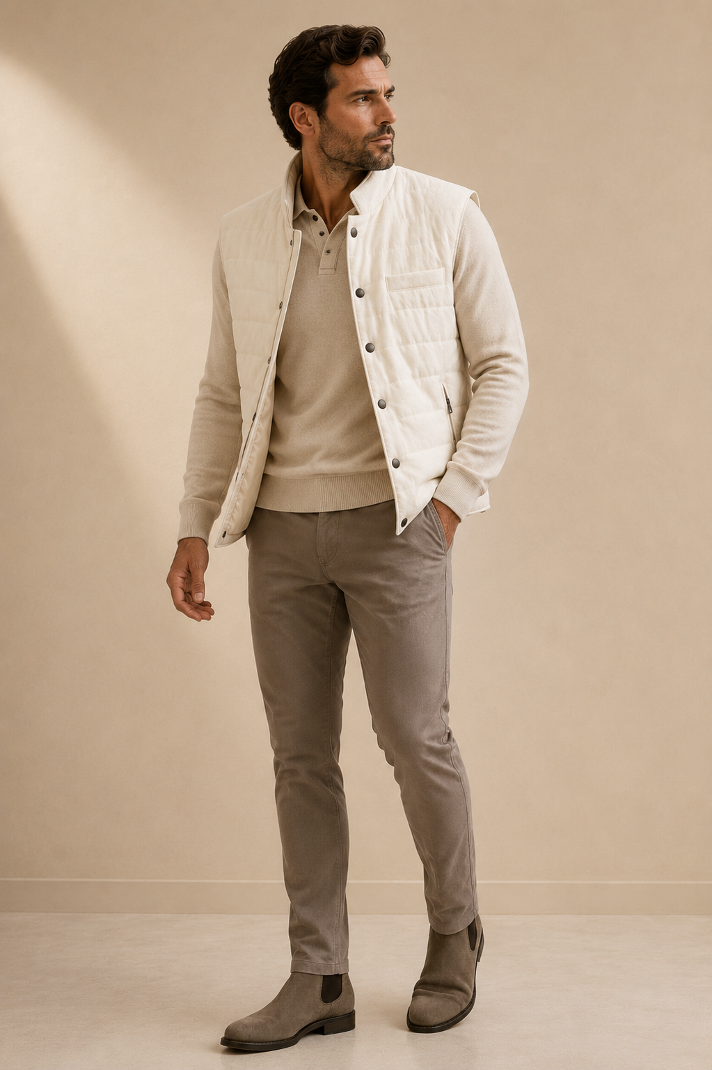 Linen Quilted Vest