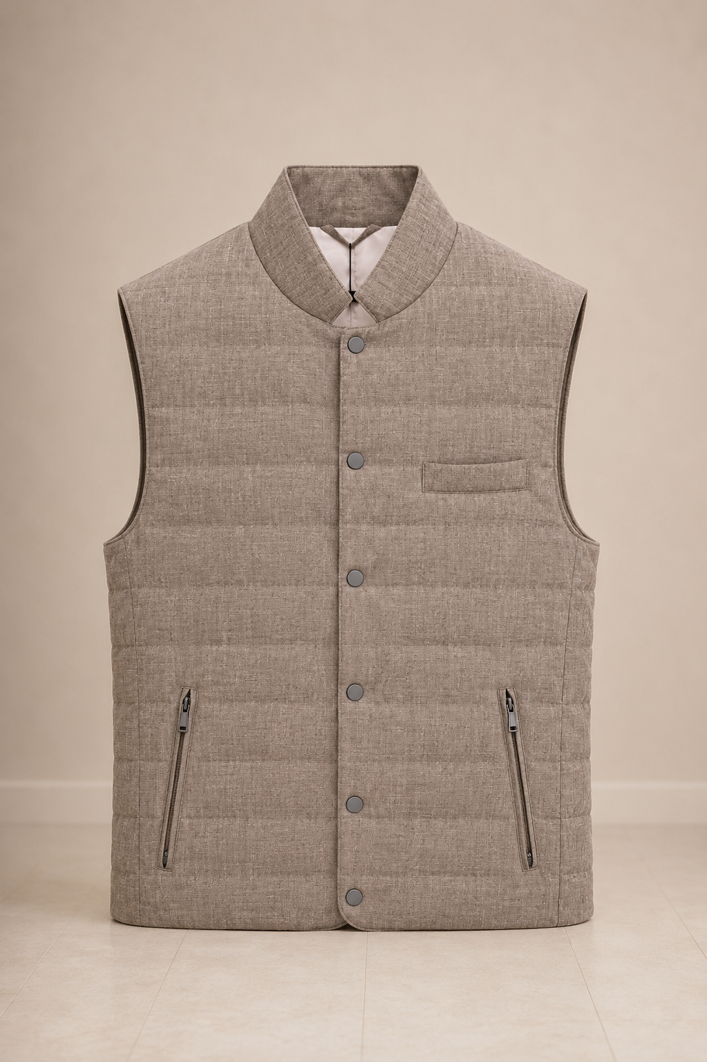 Linen Quilted Vest