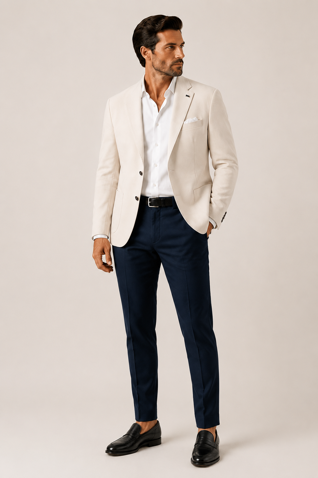Cream Tailored Sport Jacket