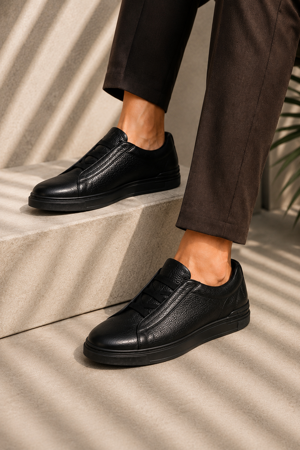 Casual Leather Slip-On Sneaker