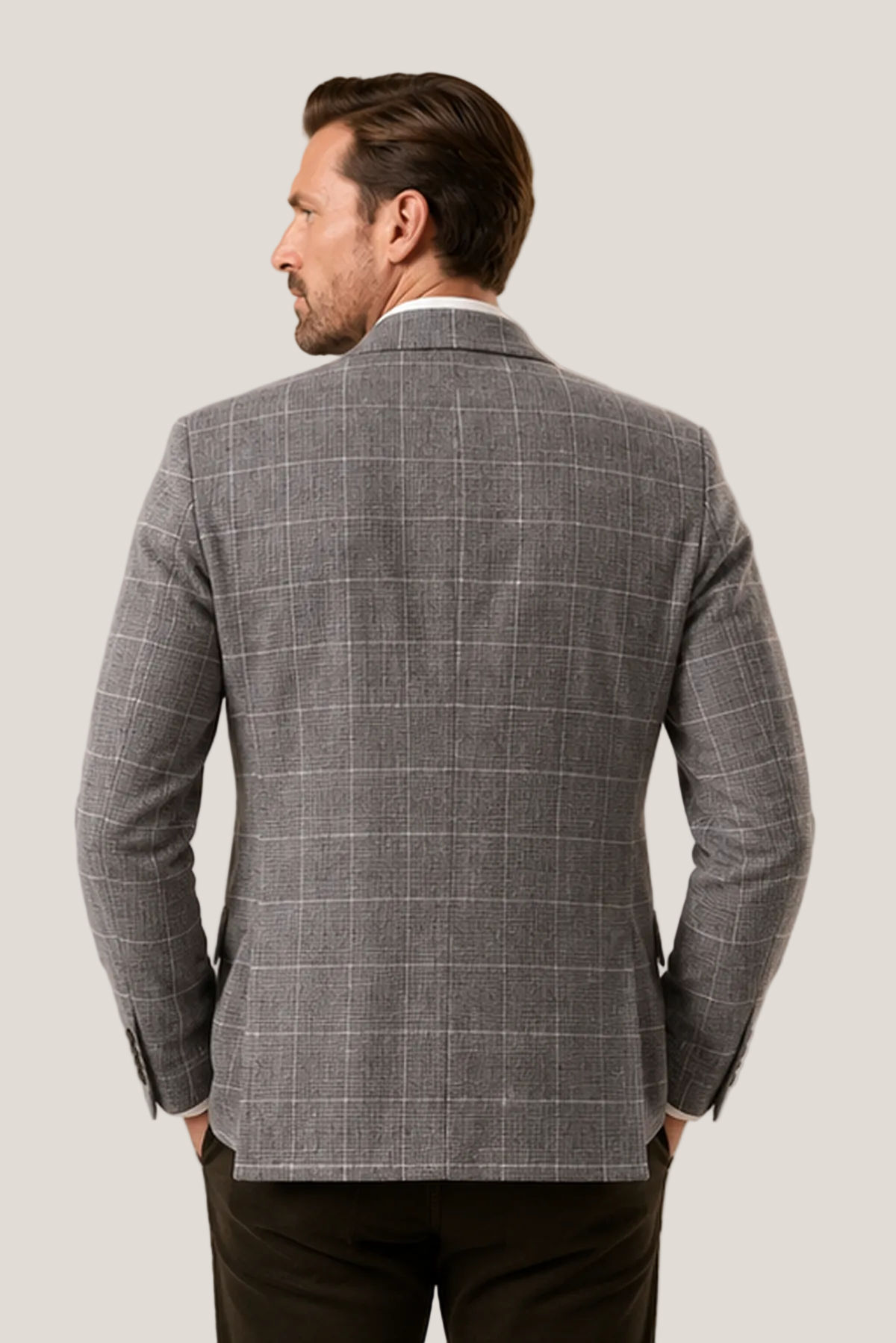 Grey Windowpane Sport Jacket