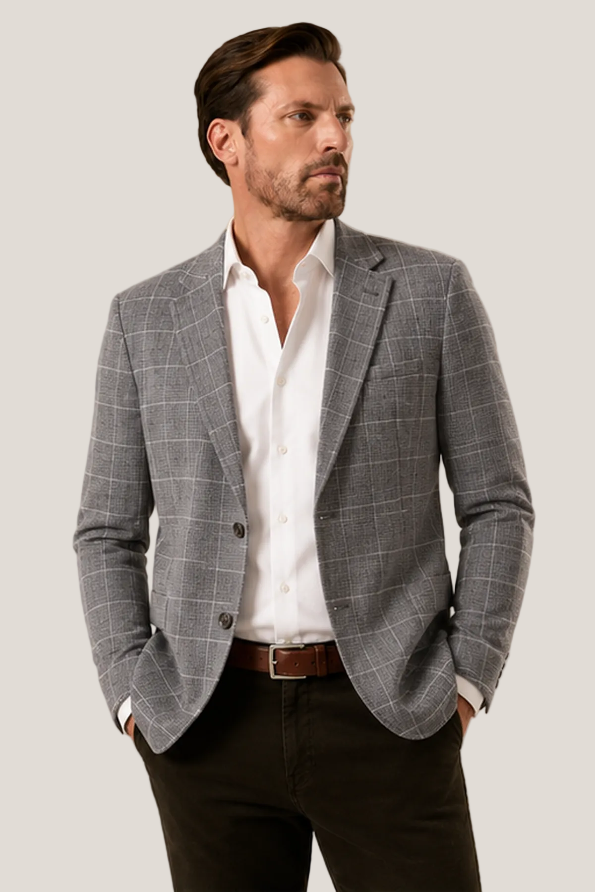 Grey Windowpane Sport Jacket