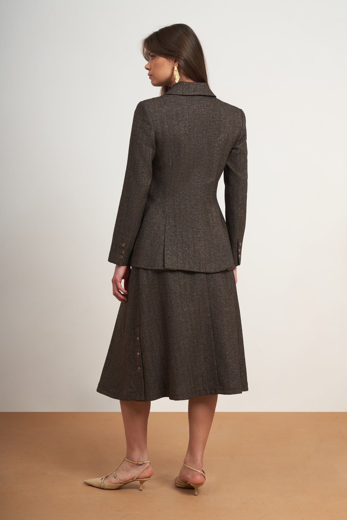 Double Breasted Skirt Suit