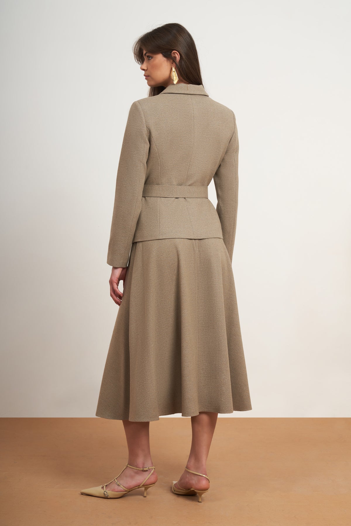 Belted Skirt Suit
