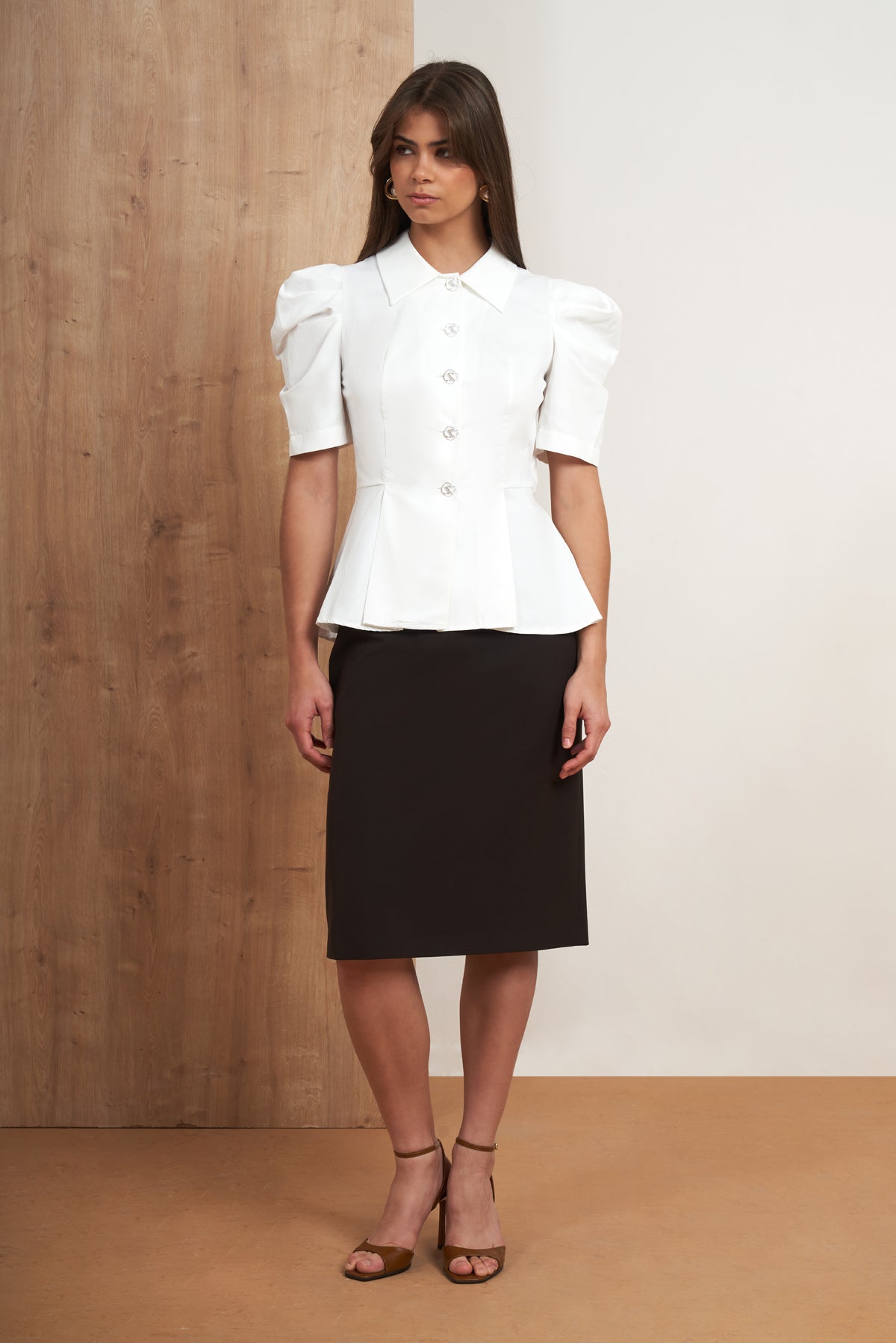 Puff Sleeve Button Shirt