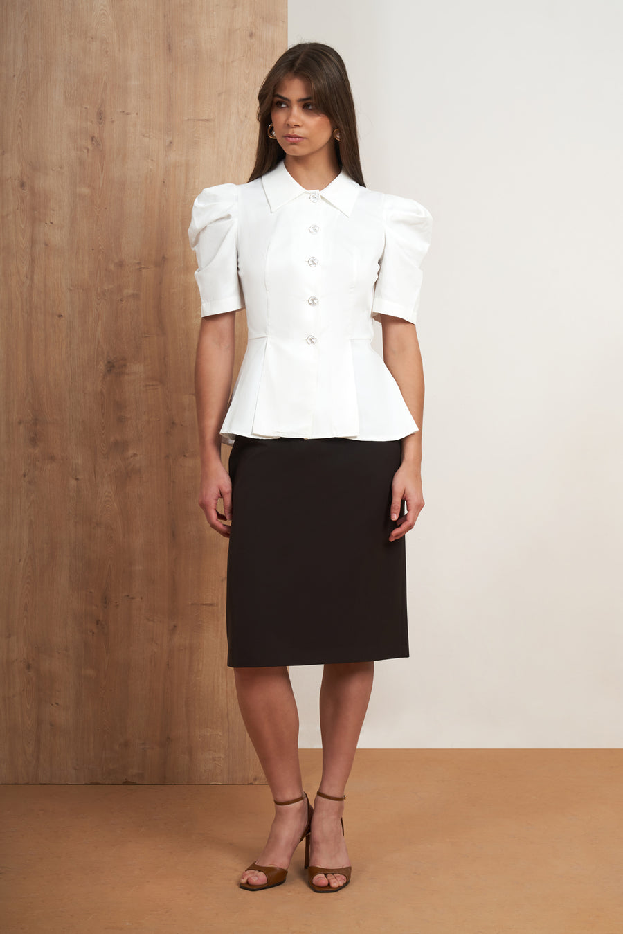 Puff Sleeve Button Shirt