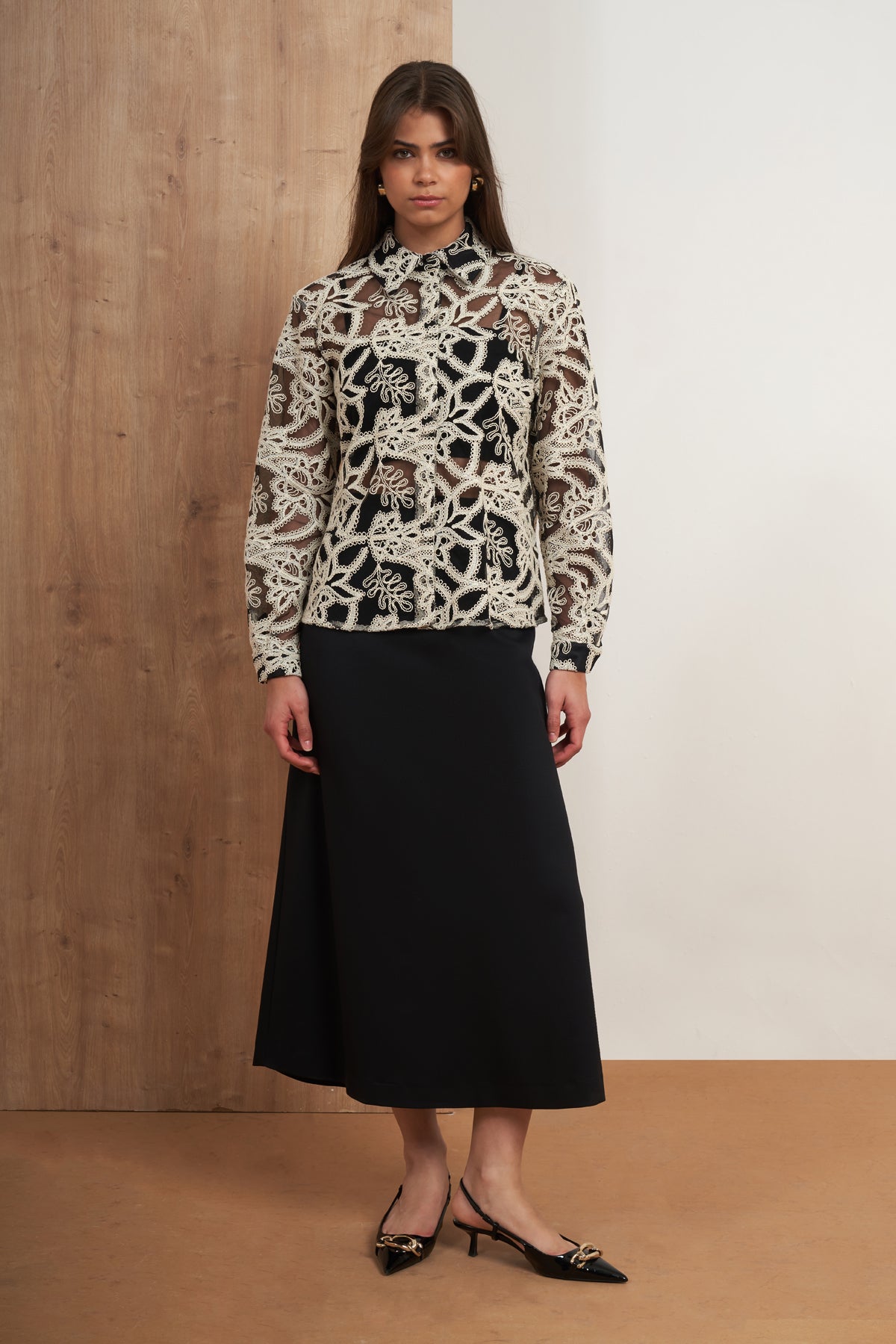 Embroidered Lace Blouse