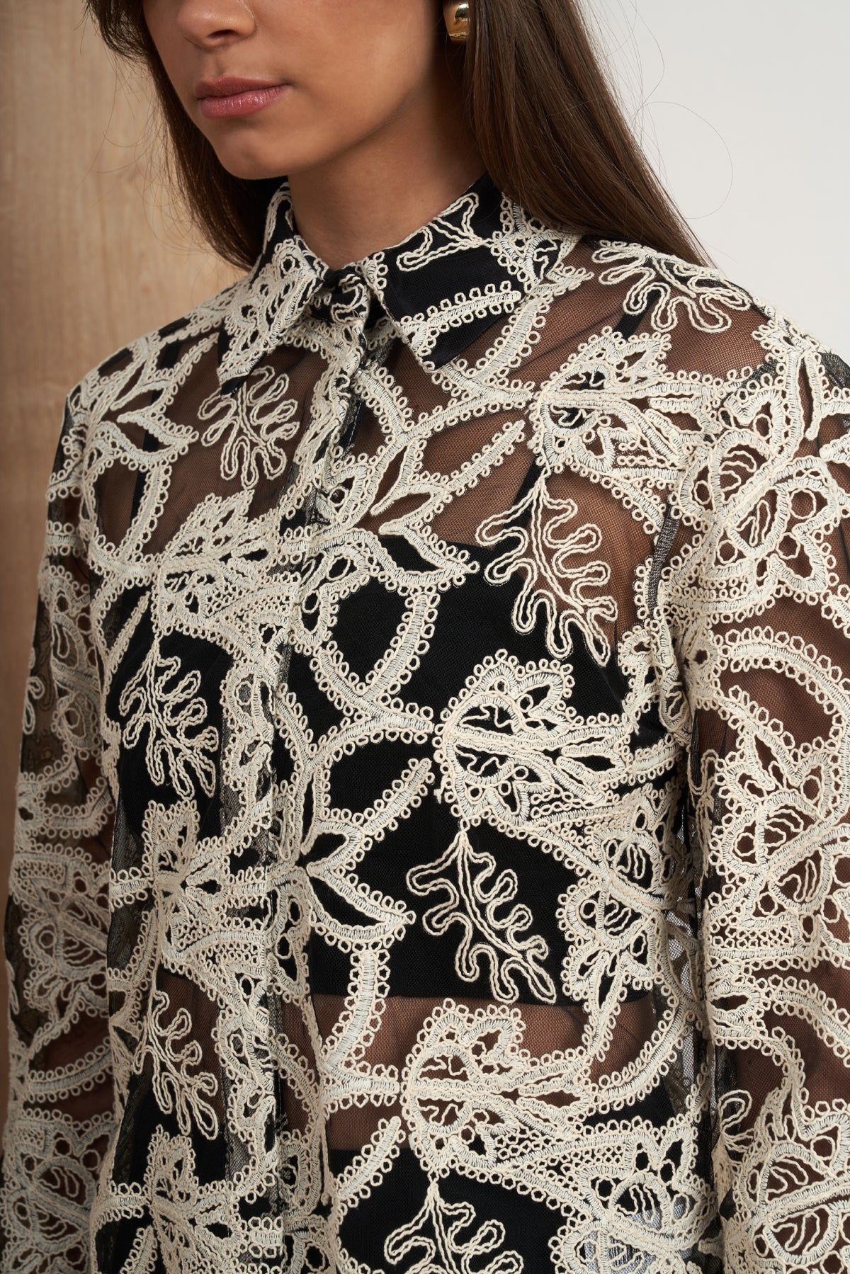 Embroidered Lace Blouse