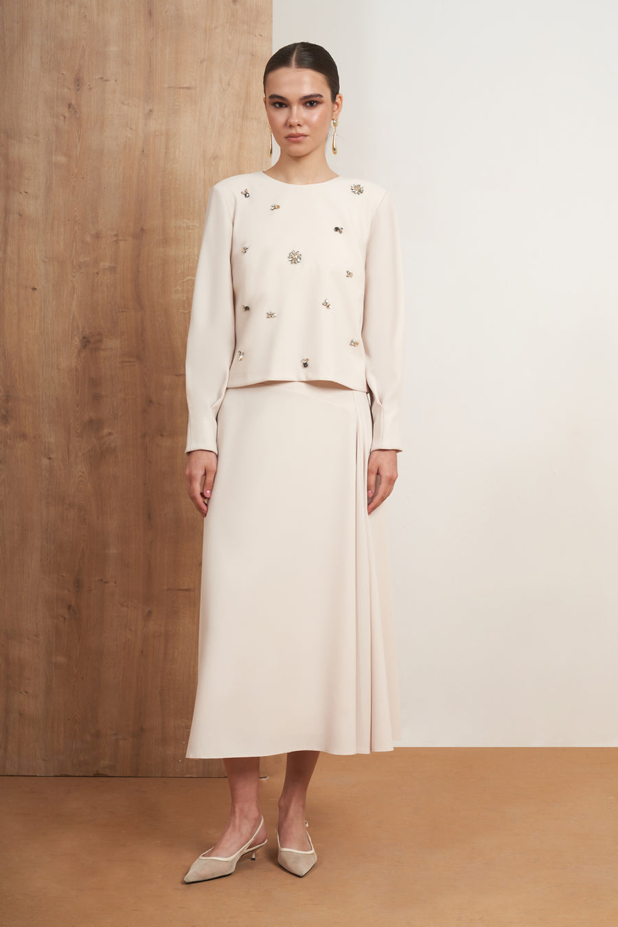 Embellished Skirt Set