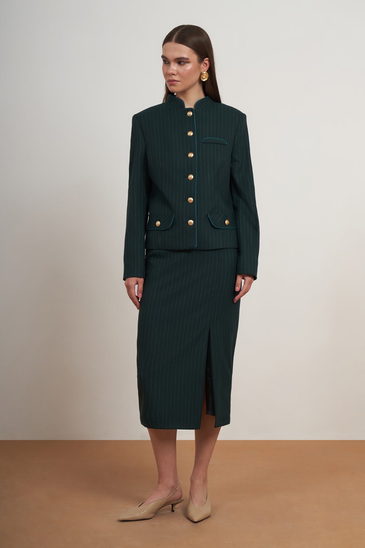 Heritage Pinstripe Skirt Set