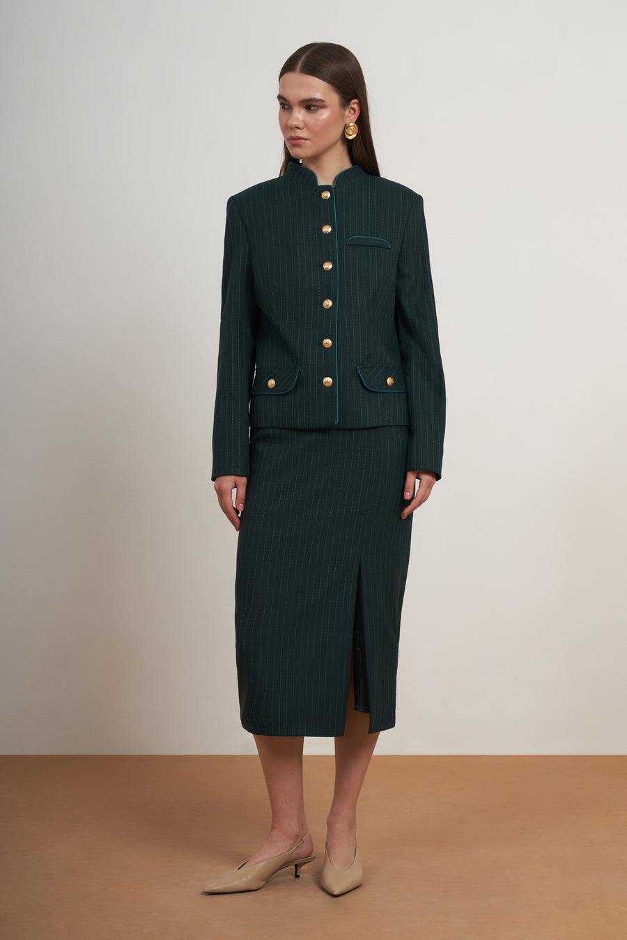 Heritage Pinstripe Skirt Set