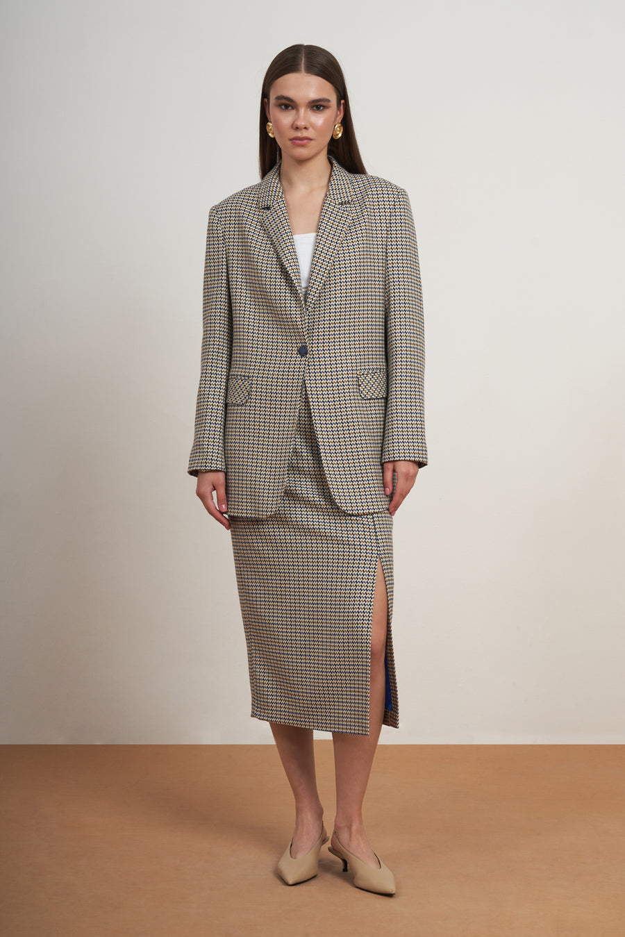 Heritage Check Blazer & Skirt Set
