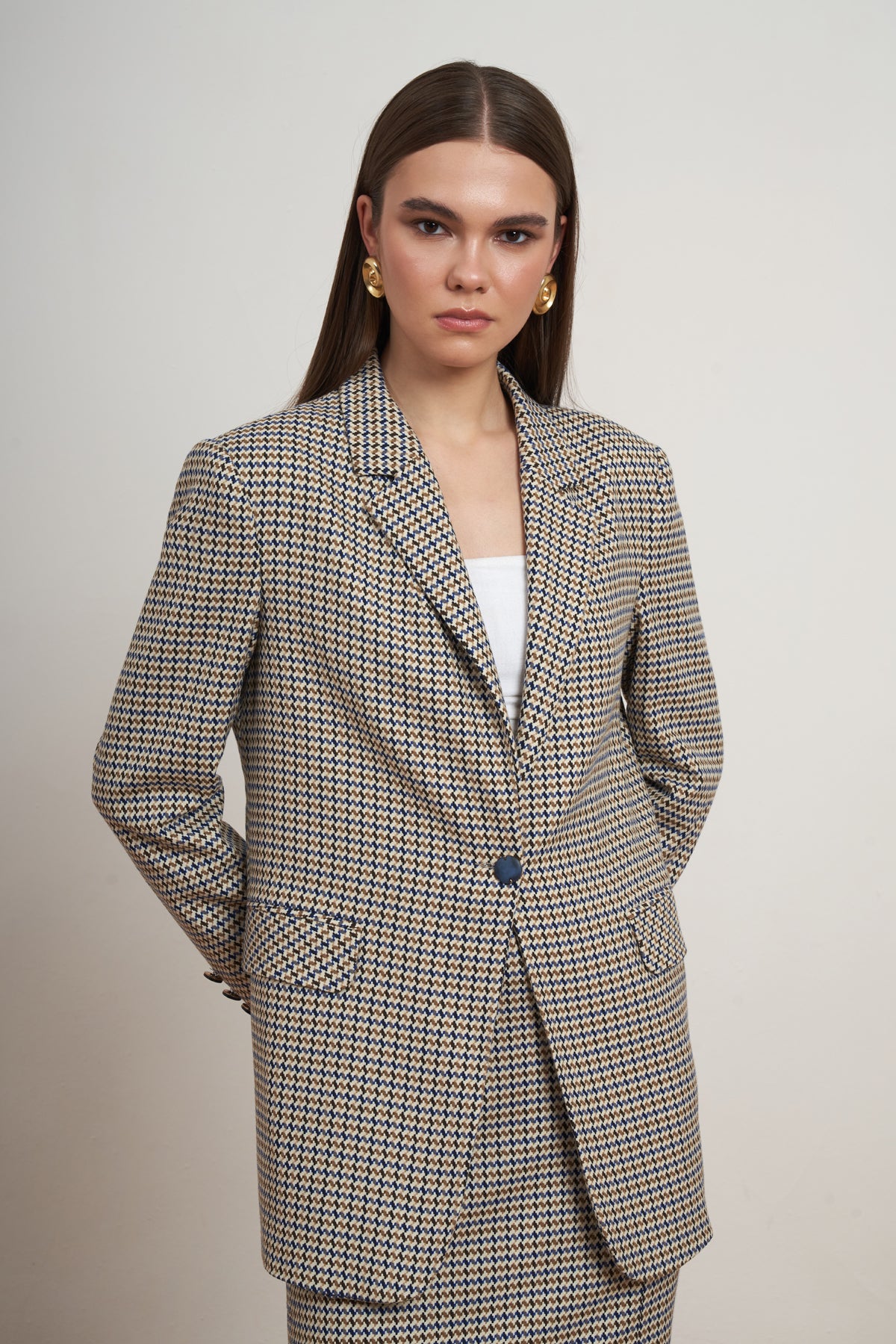 Heritage Check Blazer & Skirt Set
