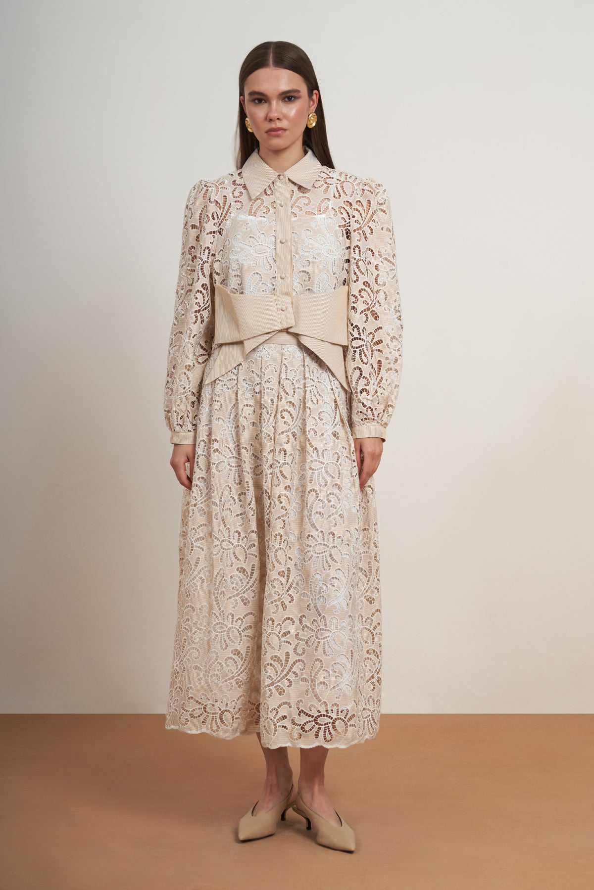 The Amara Lace Shirt Dress