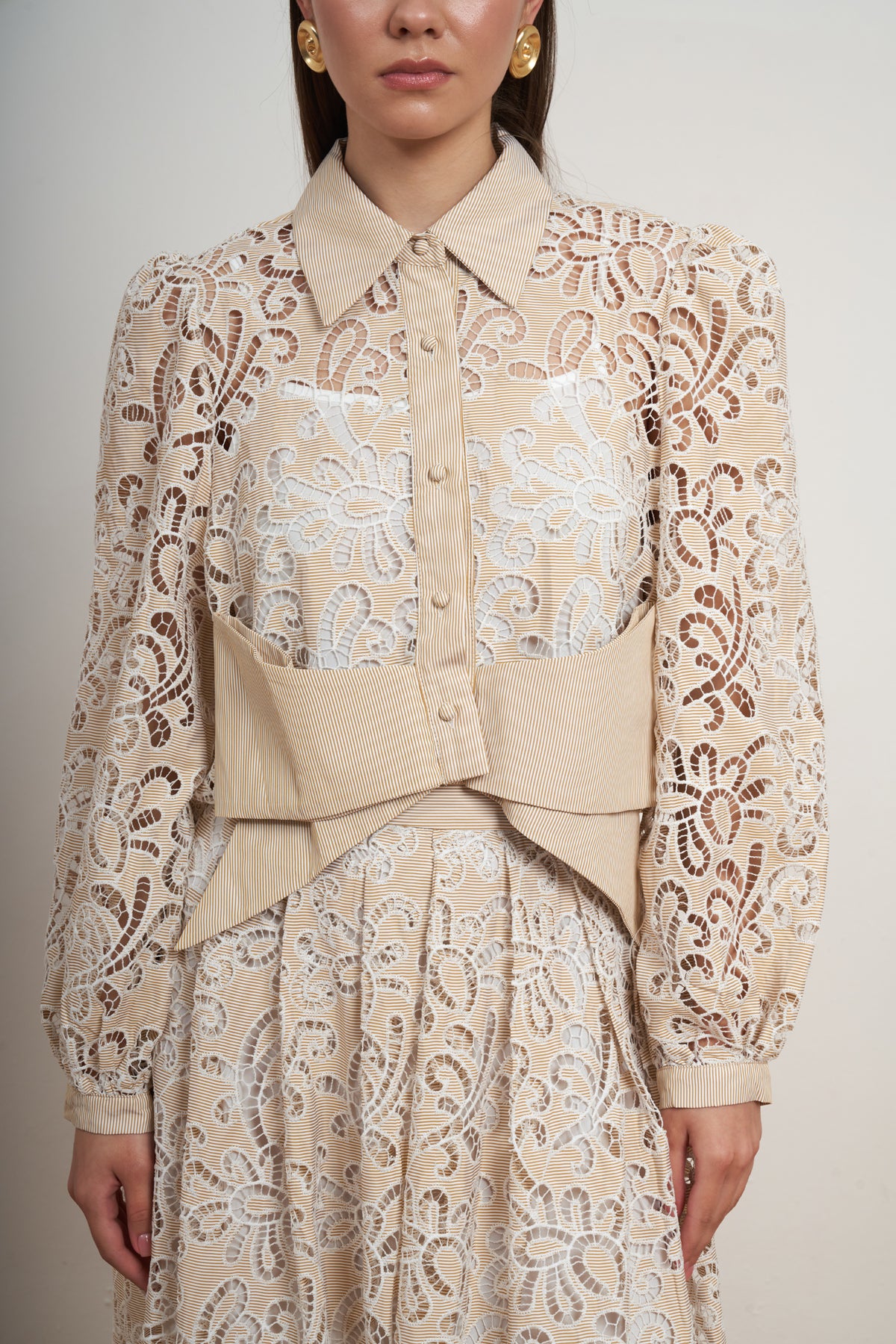 The Amara Lace Shirt Dress