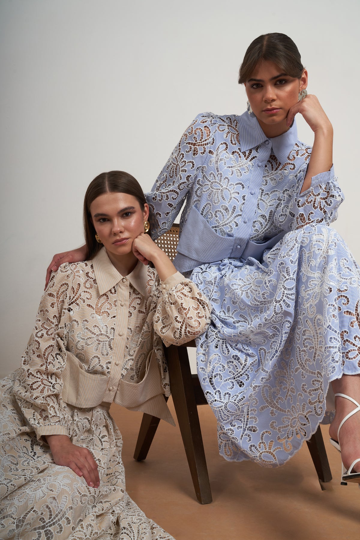 The Amara Lace Shirt Dress