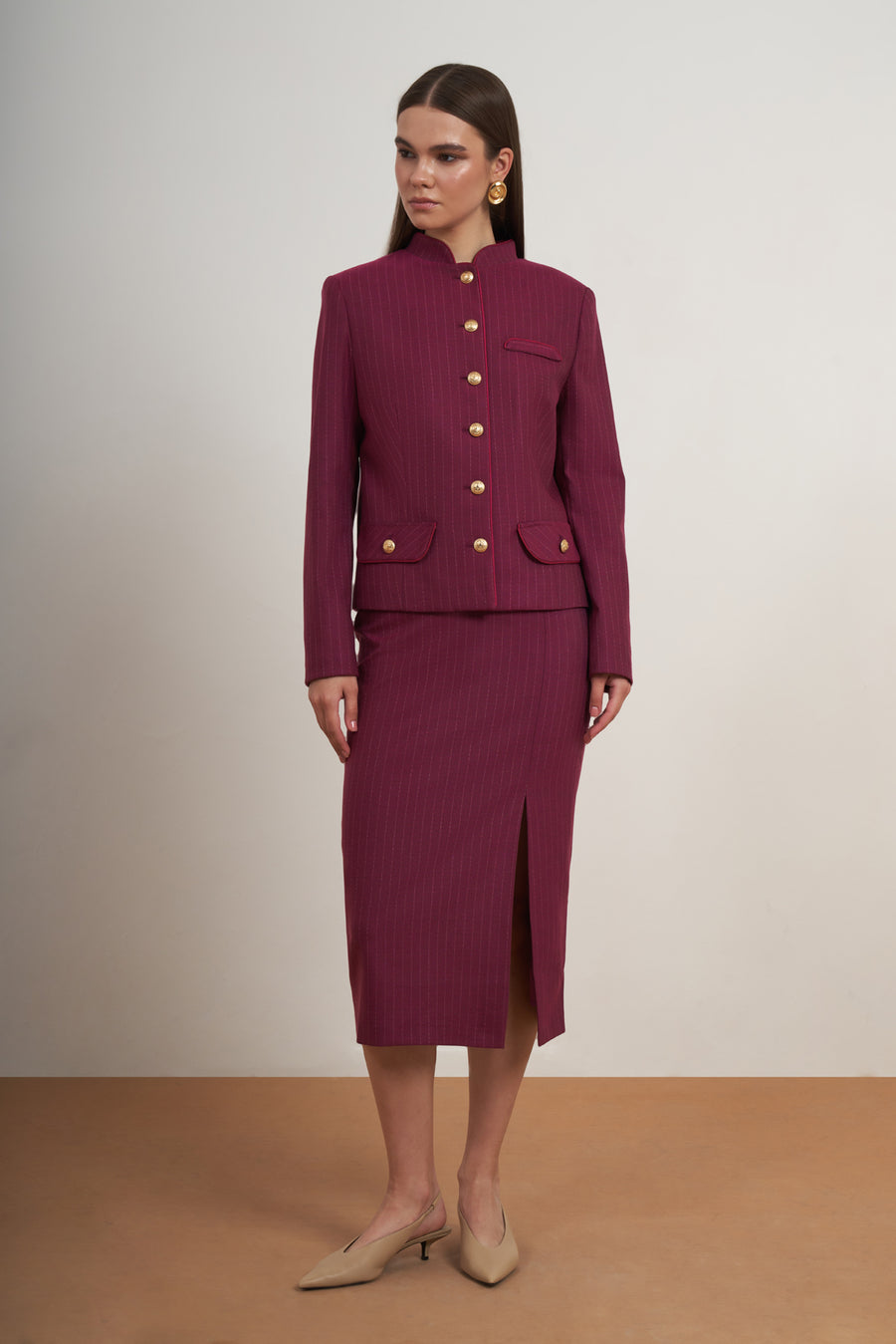 Heritage Pinstripe Skirt Set