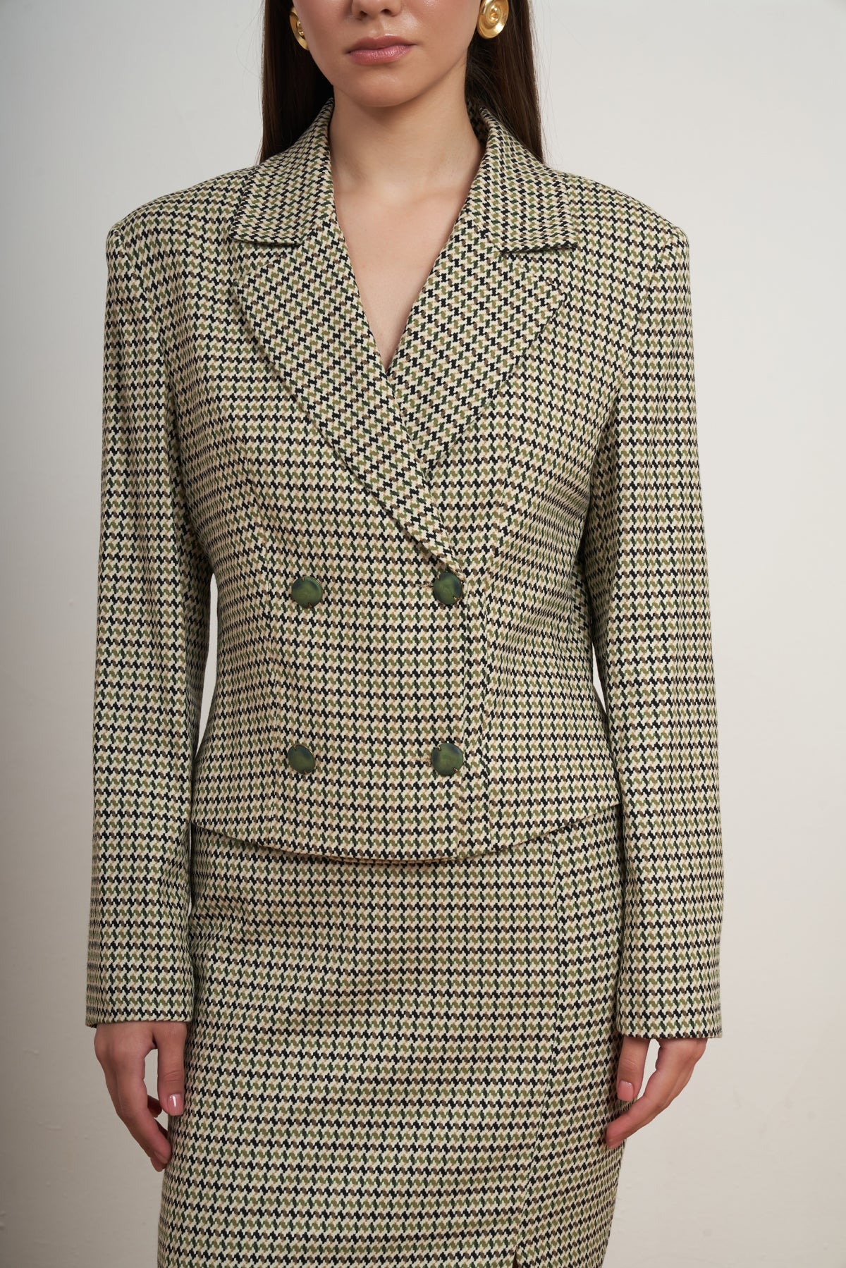 The Alessia Houndstooth Skirt Set