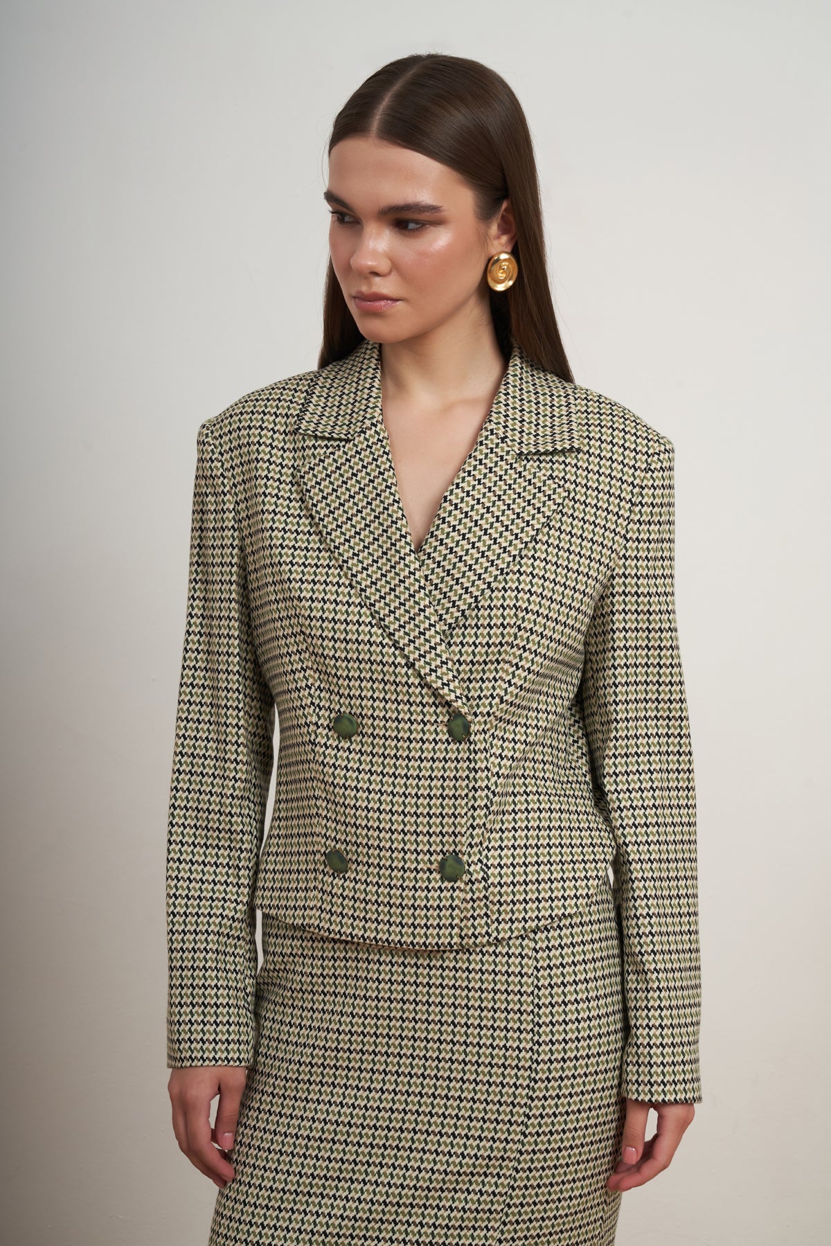 The Alessia Houndstooth Skirt Set