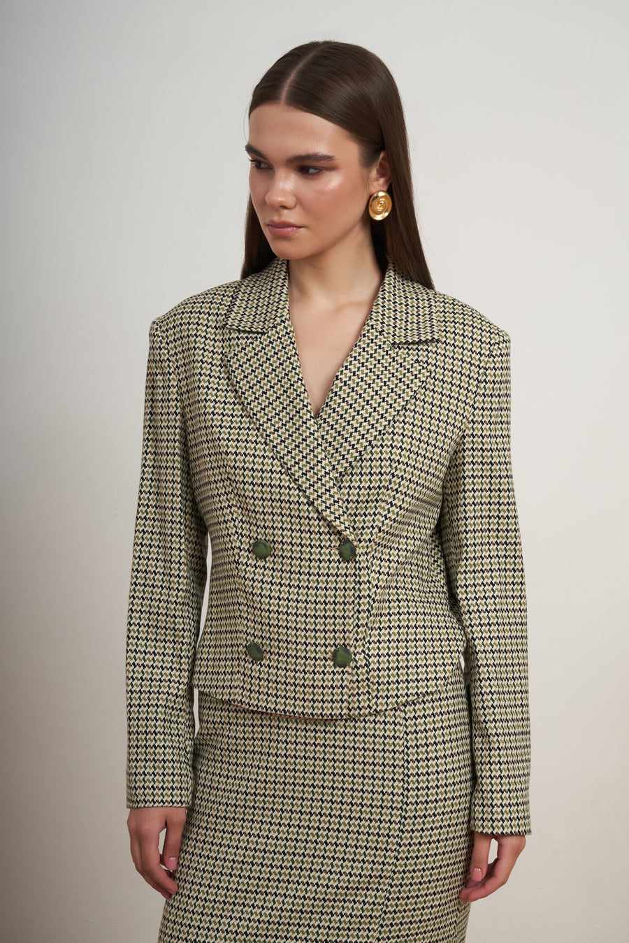 The Alessia Houndstooth Skirt Set