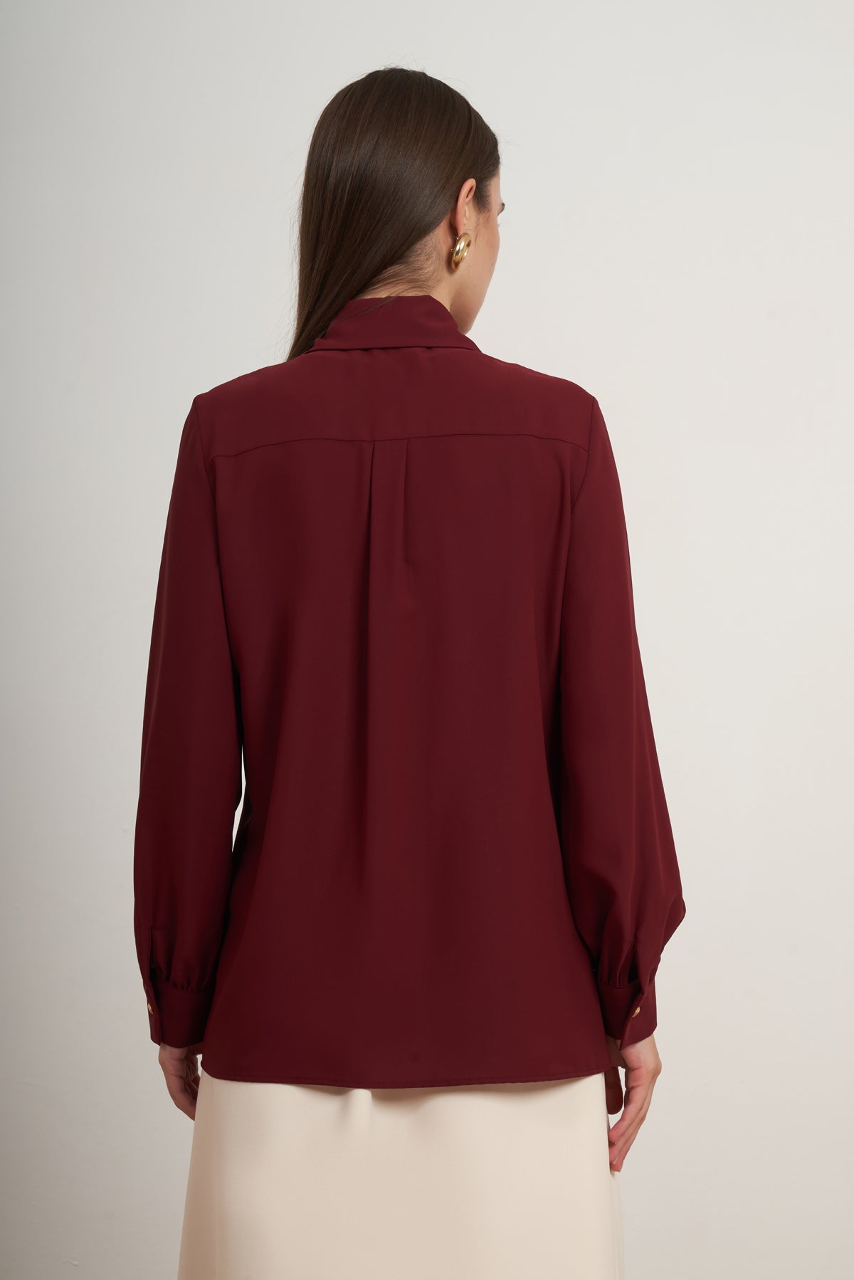 Gold Button Classic Blouse