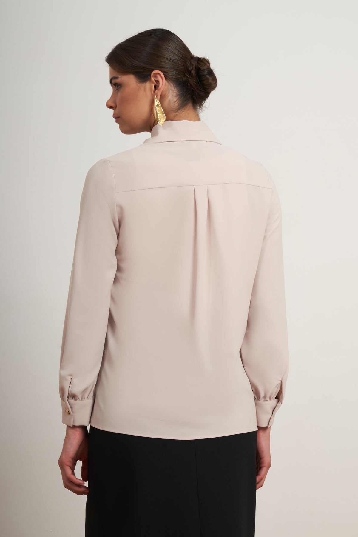 Gold Button Classic Blouse
