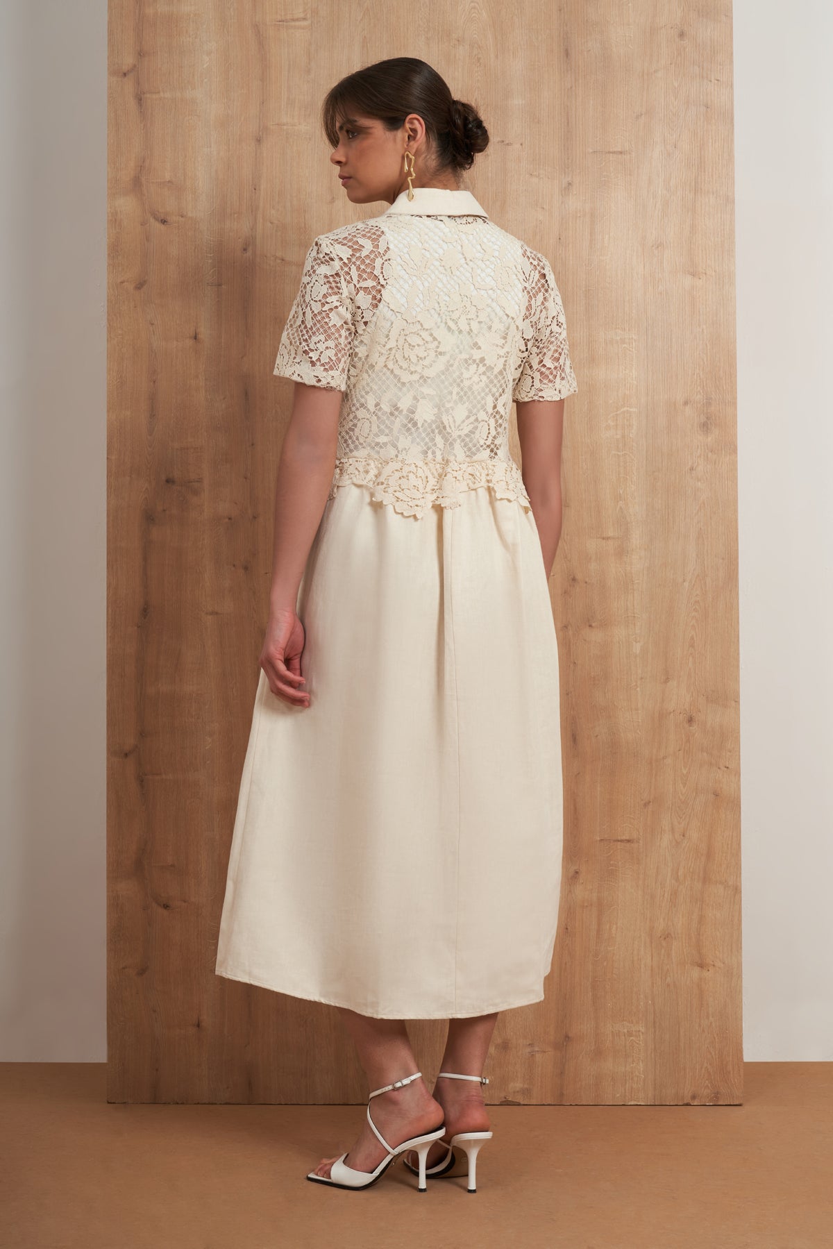 Lace Polo Midi Dress