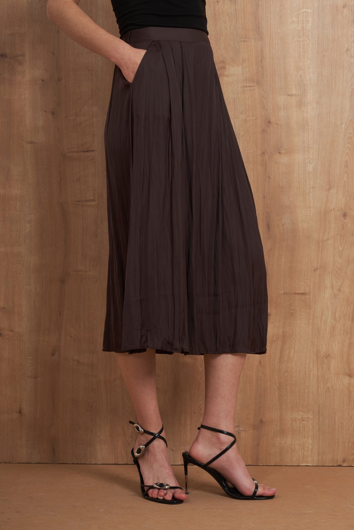 Pleated Midi Skirt