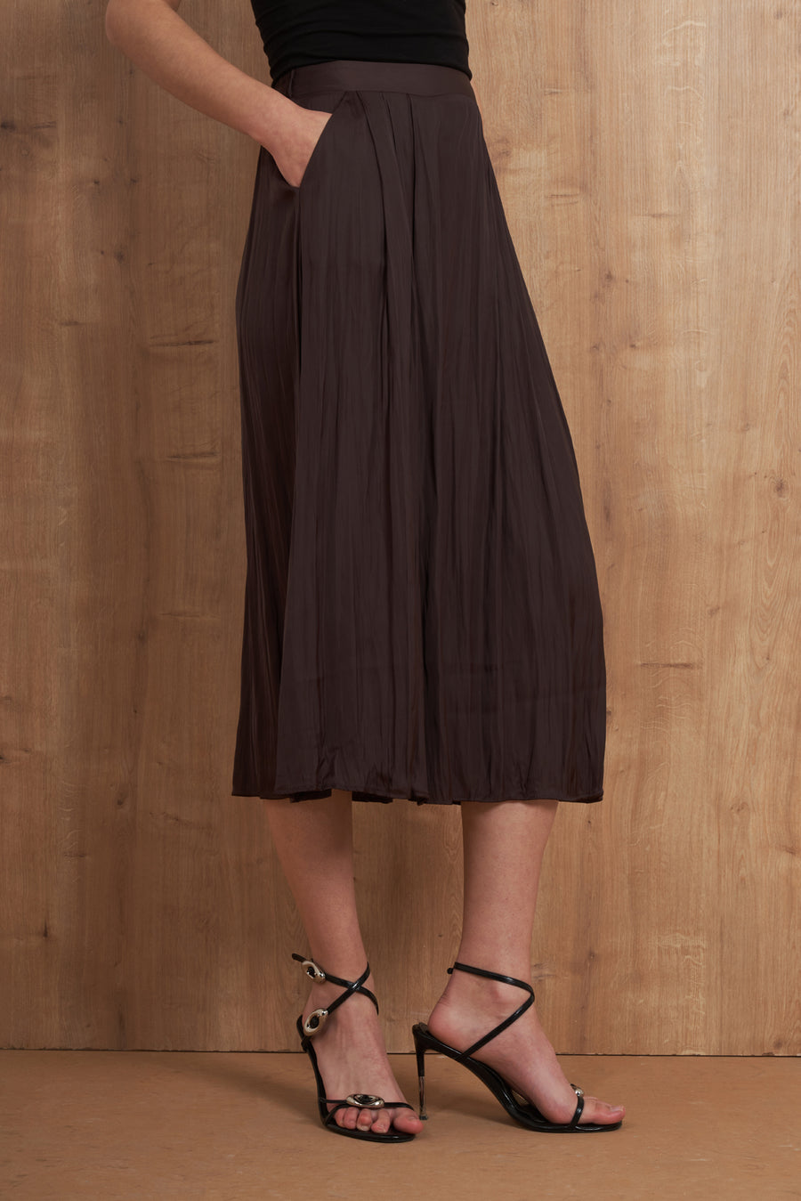 Pleated Midi Skirt