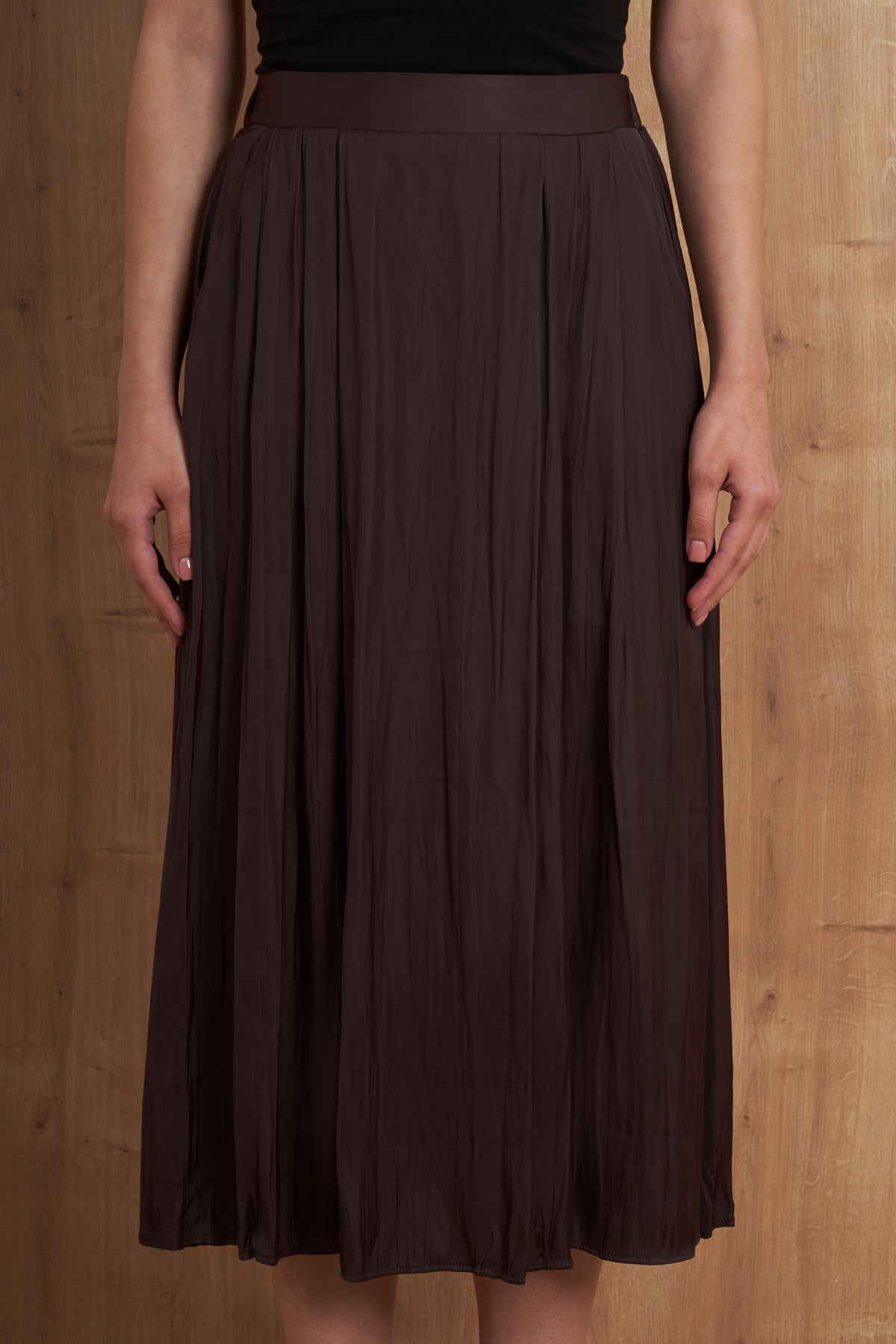 Pleated Midi Skirt