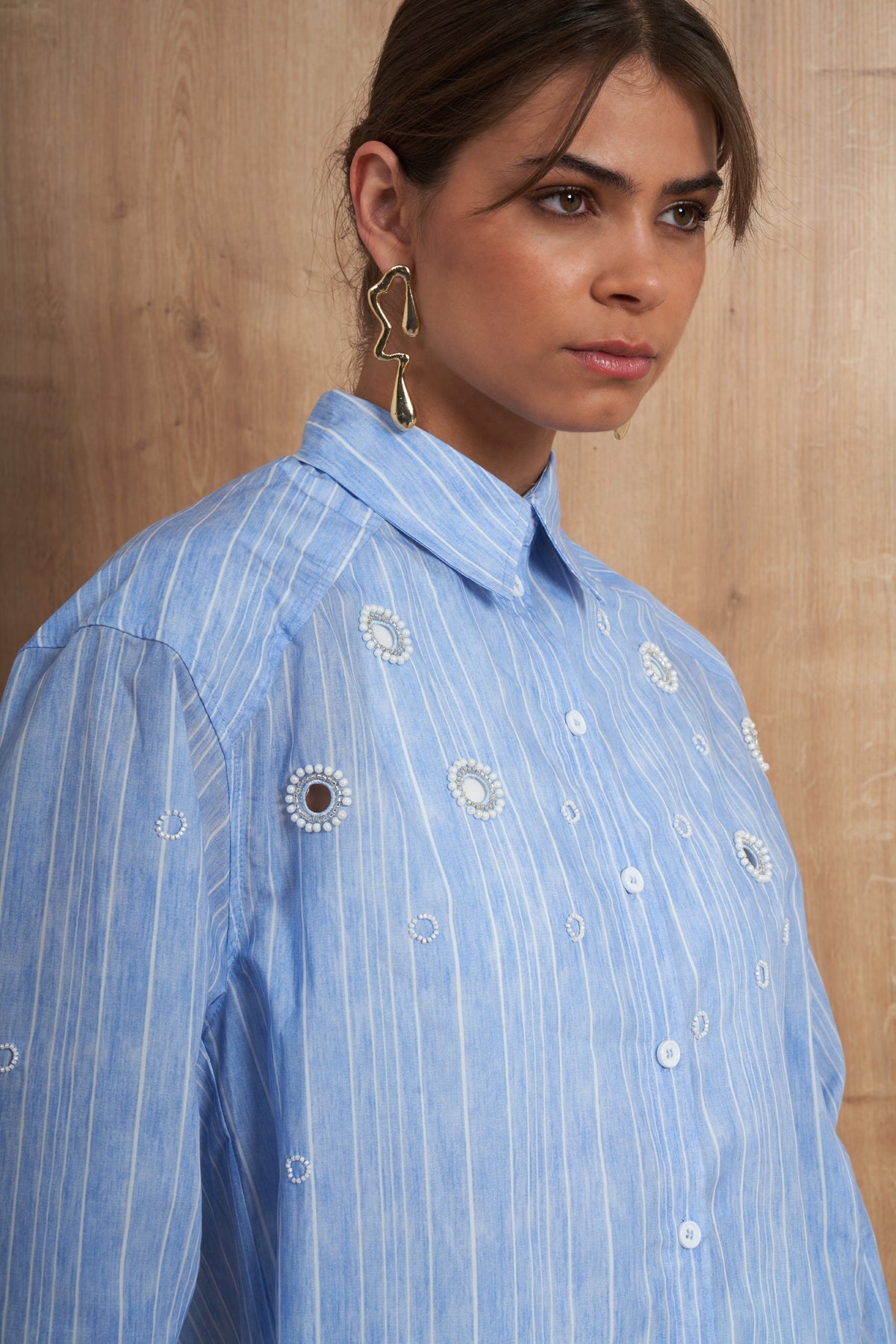 Embellished Stripe Shirt