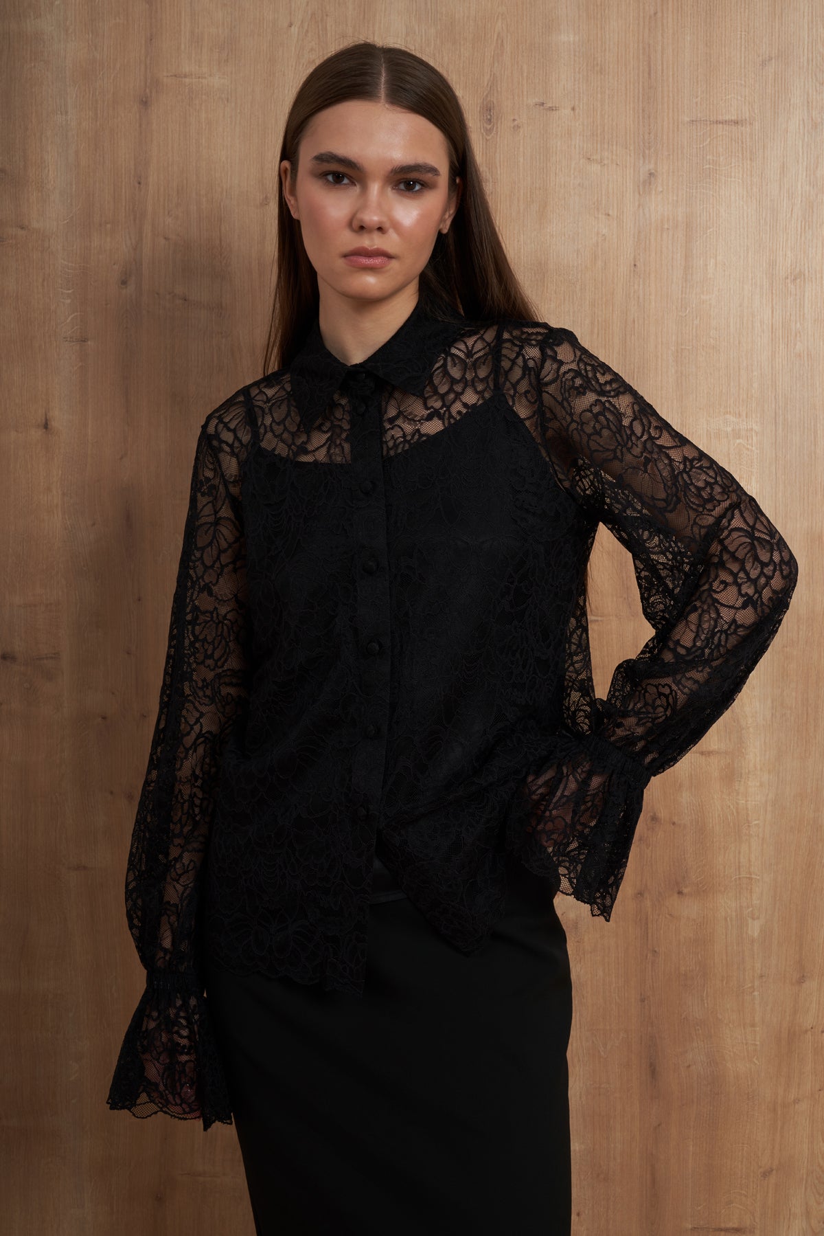 Black Lace Blouse