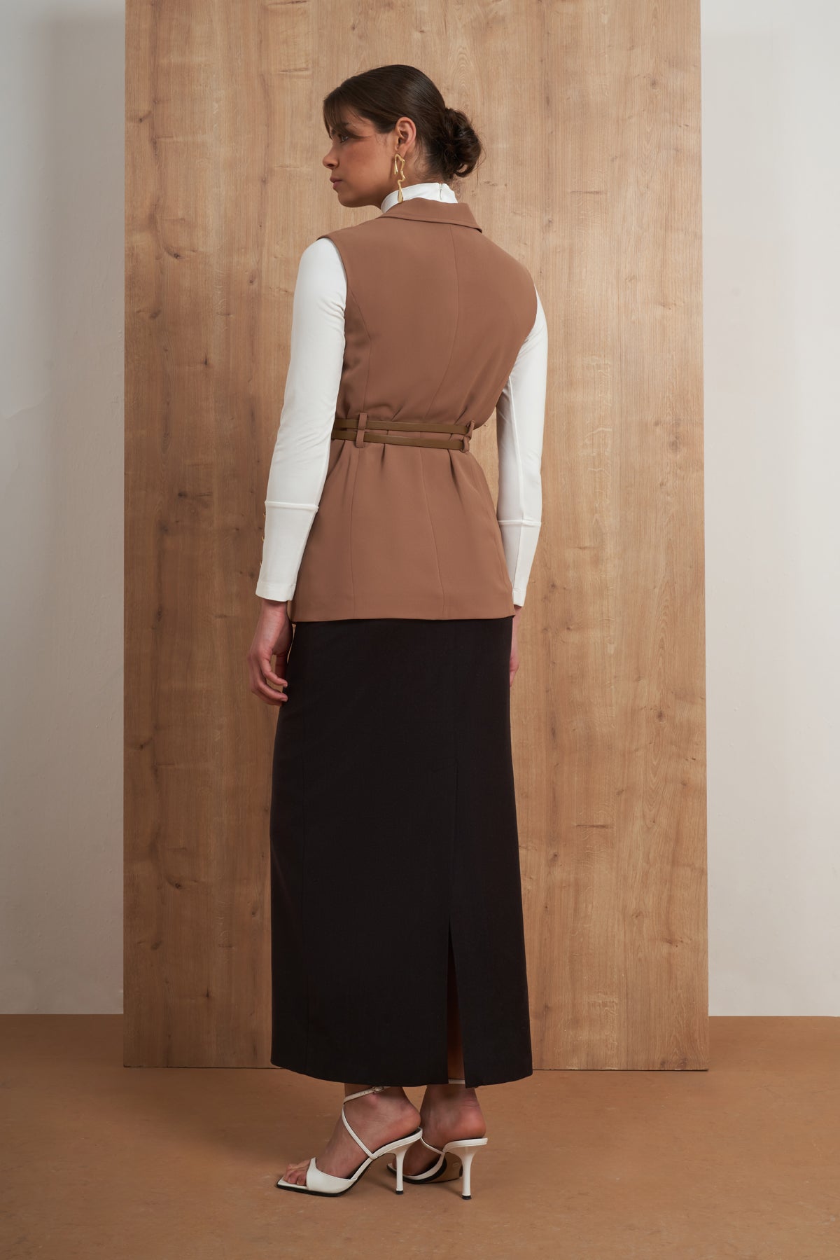 Double Belt Tailored Vest