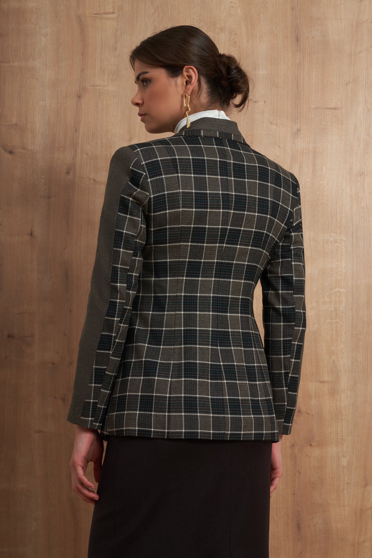 Tailored Plaid Blazer