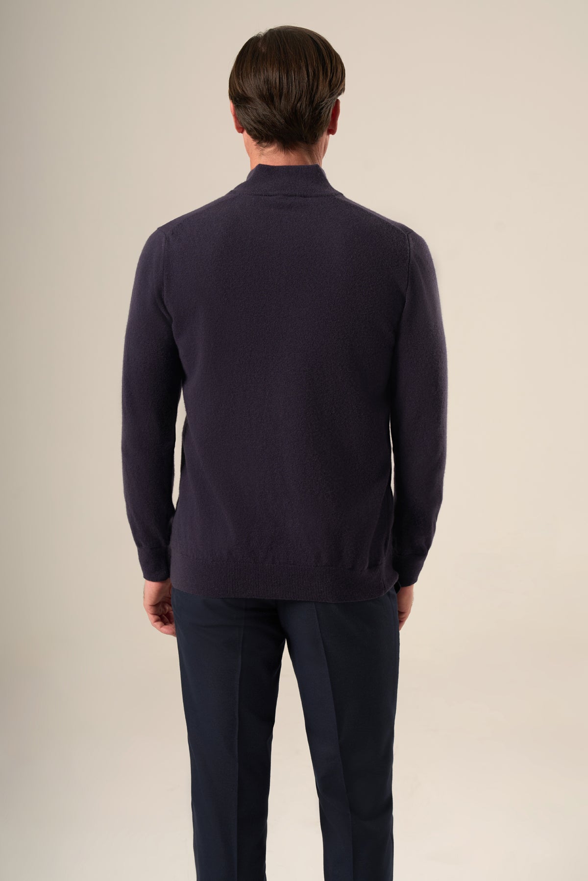 Cashmere Blend Zip Polo