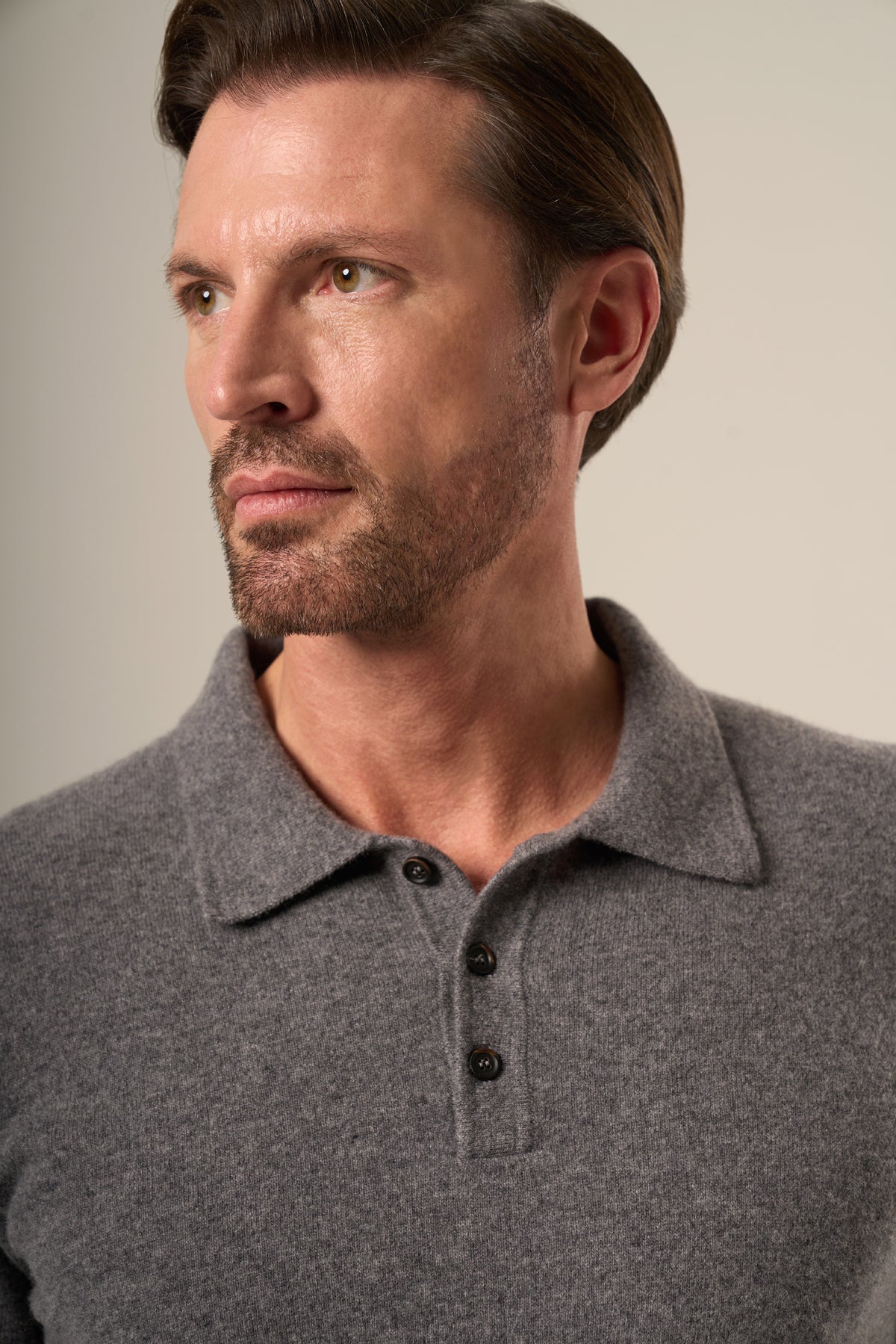 Wool-Cashmere Polo Sweater