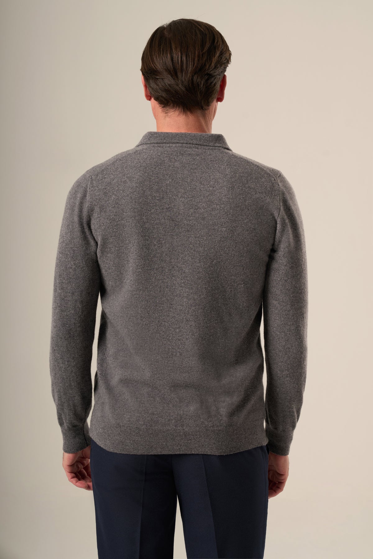 Wool-Cashmere Polo Sweater