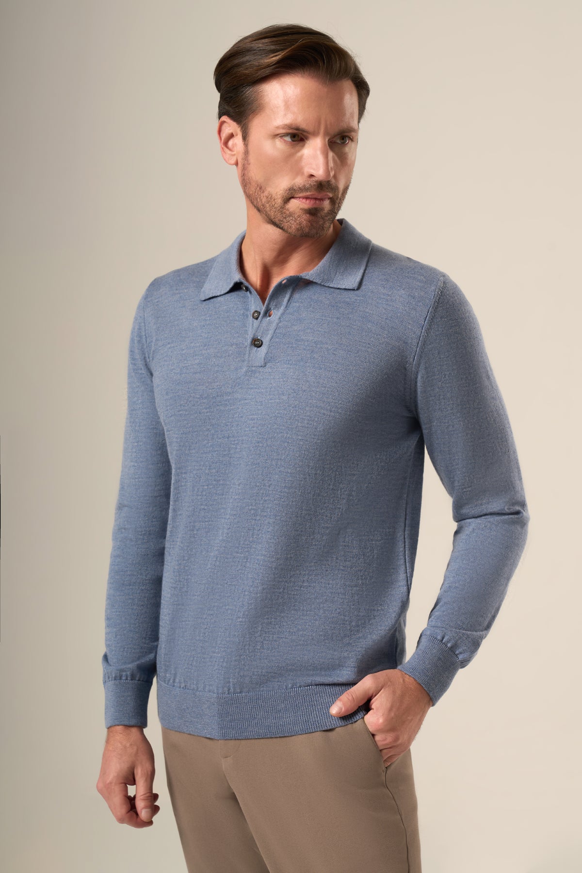 Men’s Wool Polo Sweater