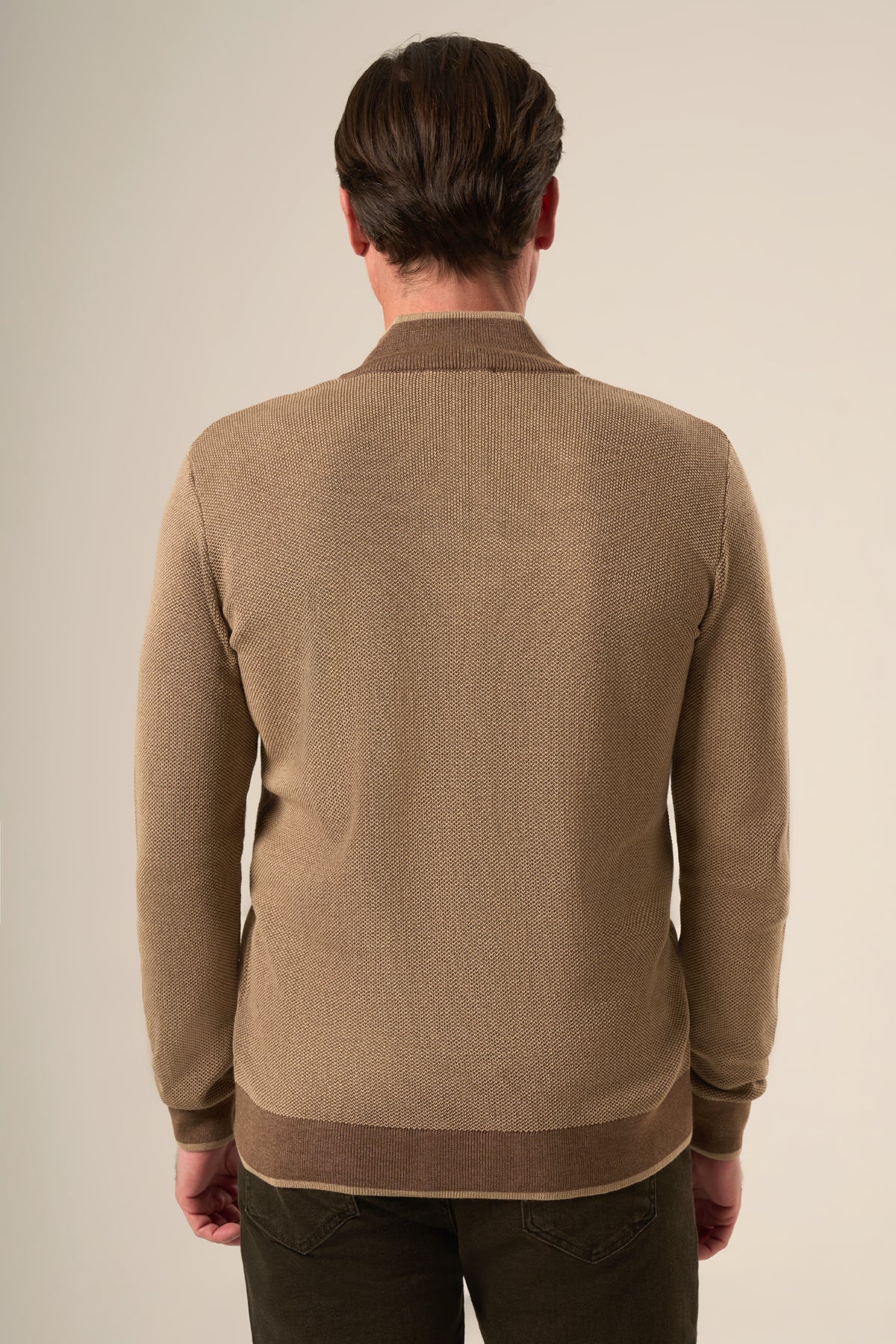Half Zip Contrast Zip Sweater