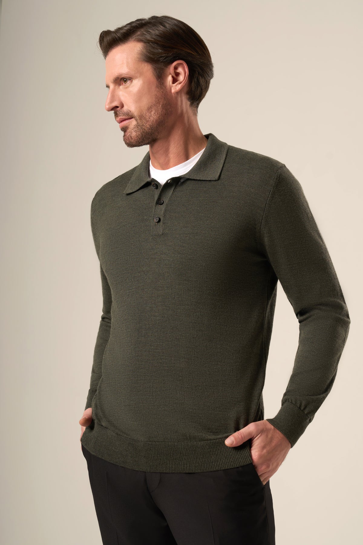 Men’s Wool Polo Sweater