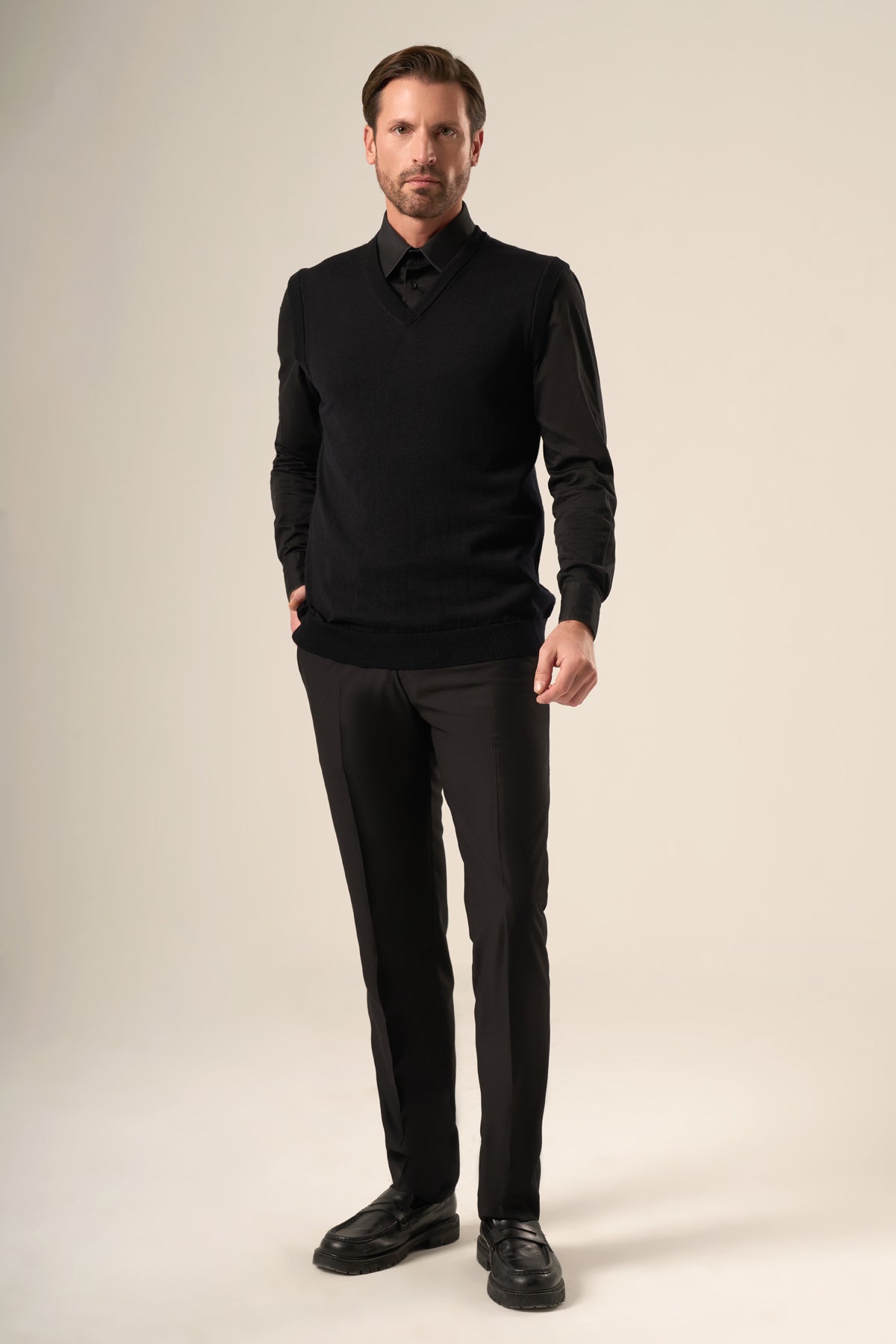 Elegant Tailored Wool Vest