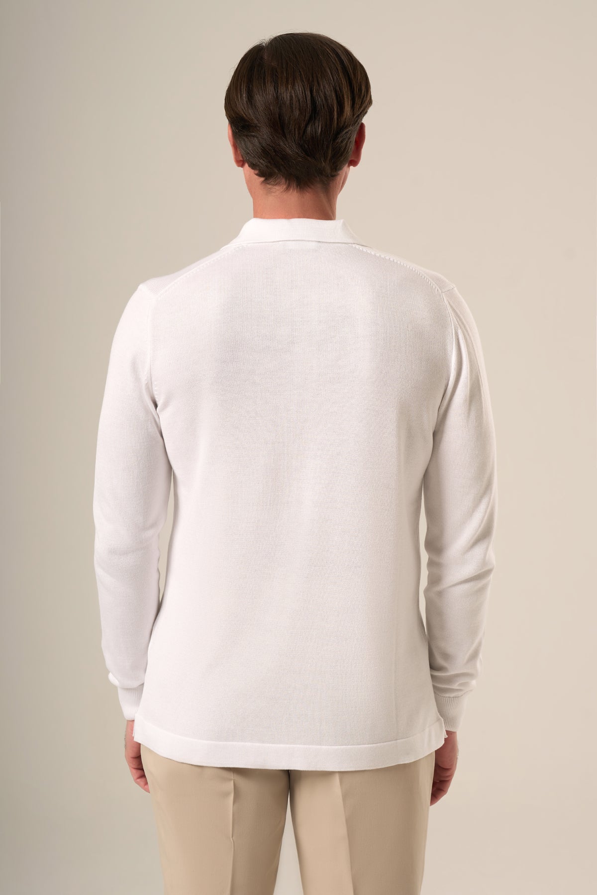 Knit Lightweight Polo Long Sleeves