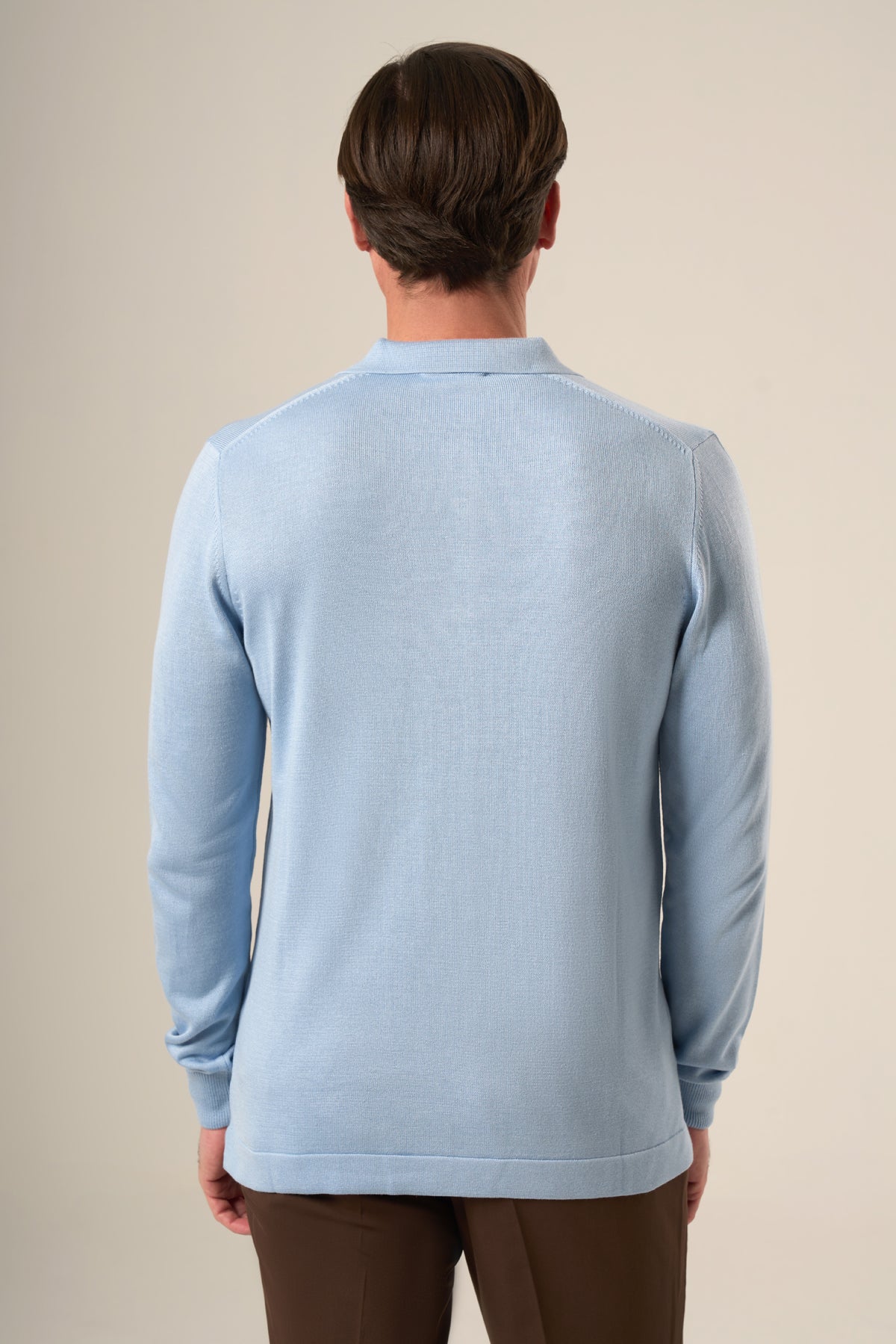 Knit Lightweight Polo Long Sleeves