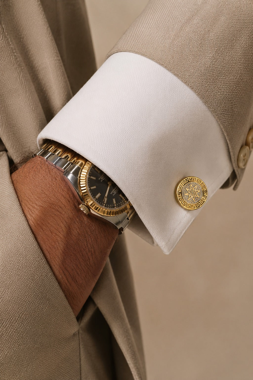SASA MILANO Signature Cufflinks Gold